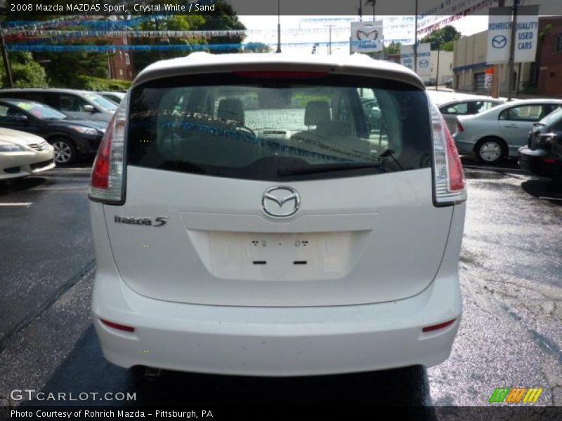 Crystal White / Sand 2008 Mazda MAZDA5 Sport