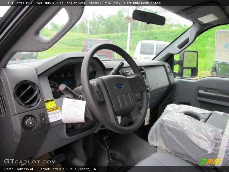 2011 F350 Super Duty XL Regular Cab 4x4 Chassis Dump Truck Steel Interior
