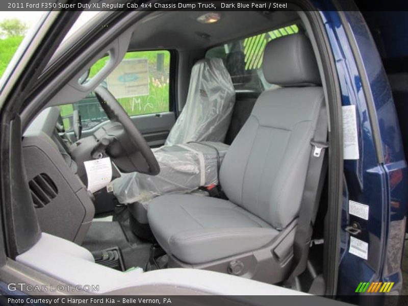  2011 F350 Super Duty XL Regular Cab 4x4 Chassis Dump Truck Steel Interior
