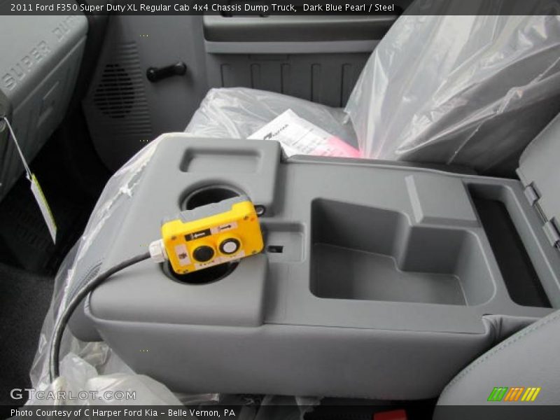 Dark Blue Pearl / Steel 2011 Ford F350 Super Duty XL Regular Cab 4x4 Chassis Dump Truck