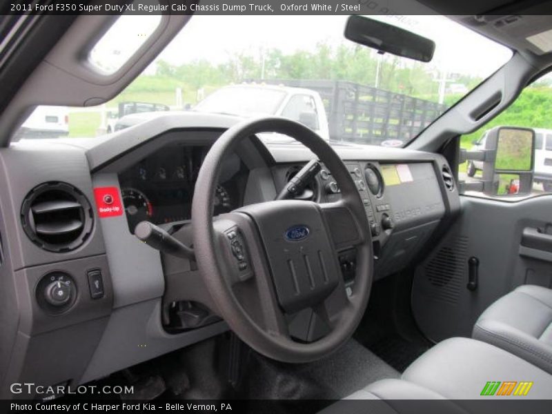  2011 F350 Super Duty XL Regular Cab Chassis Dump Truck Steel Interior