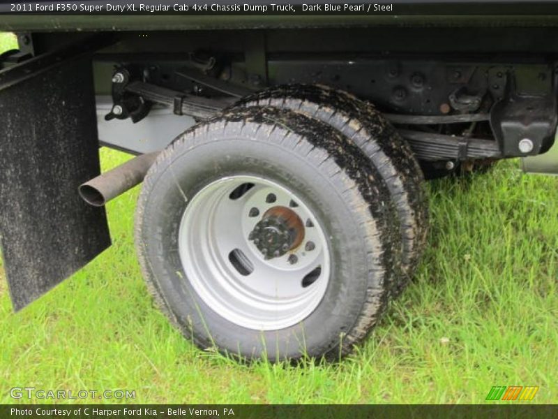 Dark Blue Pearl / Steel 2011 Ford F350 Super Duty XL Regular Cab 4x4 Chassis Dump Truck