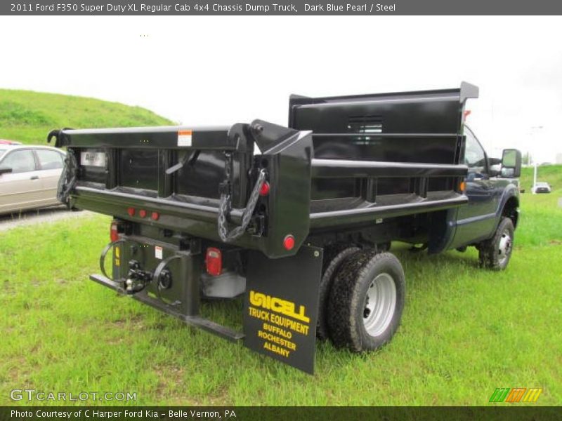 Dark Blue Pearl / Steel 2011 Ford F350 Super Duty XL Regular Cab 4x4 Chassis Dump Truck