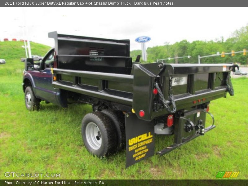 Dark Blue Pearl / Steel 2011 Ford F350 Super Duty XL Regular Cab 4x4 Chassis Dump Truck