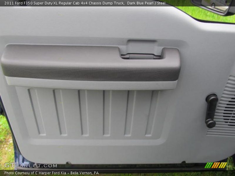 Dark Blue Pearl / Steel 2011 Ford F350 Super Duty XL Regular Cab 4x4 Chassis Dump Truck