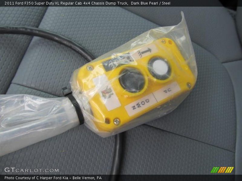 Dark Blue Pearl / Steel 2011 Ford F350 Super Duty XL Regular Cab 4x4 Chassis Dump Truck