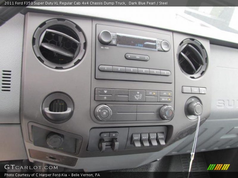 Dark Blue Pearl / Steel 2011 Ford F350 Super Duty XL Regular Cab 4x4 Chassis Dump Truck