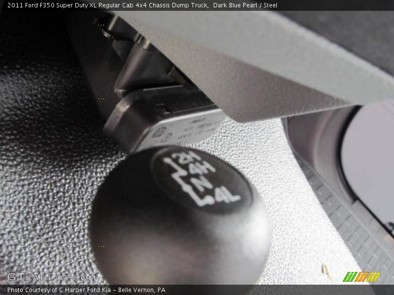 Dark Blue Pearl / Steel 2011 Ford F350 Super Duty XL Regular Cab 4x4 Chassis Dump Truck