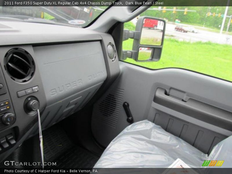 Dark Blue Pearl / Steel 2011 Ford F350 Super Duty XL Regular Cab 4x4 Chassis Dump Truck