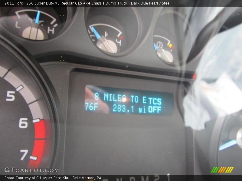 Dark Blue Pearl / Steel 2011 Ford F350 Super Duty XL Regular Cab 4x4 Chassis Dump Truck