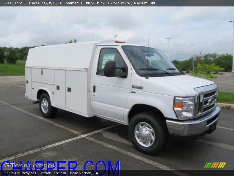 Oxford White / Medium Flint 2011 Ford E Series Cutaway E350 Commercial Utility Truck