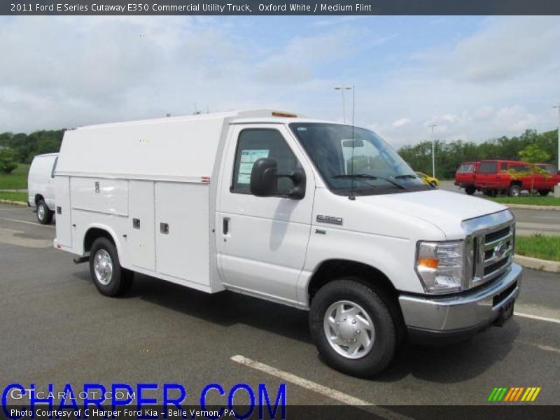 Oxford White / Medium Flint 2011 Ford E Series Cutaway E350 Commercial Utility Truck