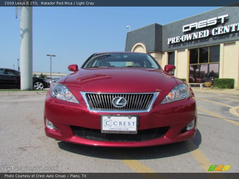 Matador Red Mica / Light Gray 2009 Lexus IS 250