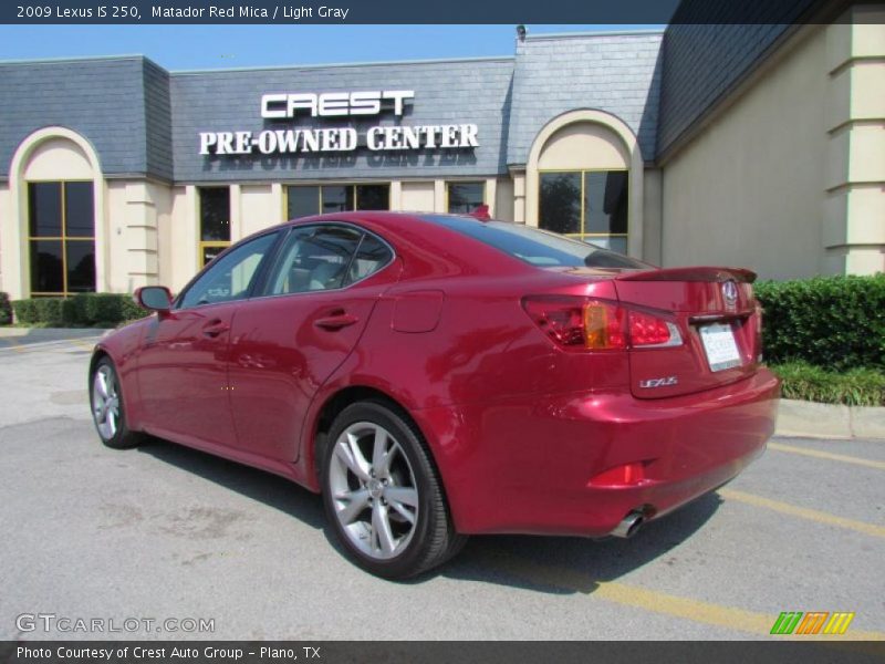 Matador Red Mica / Light Gray 2009 Lexus IS 250
