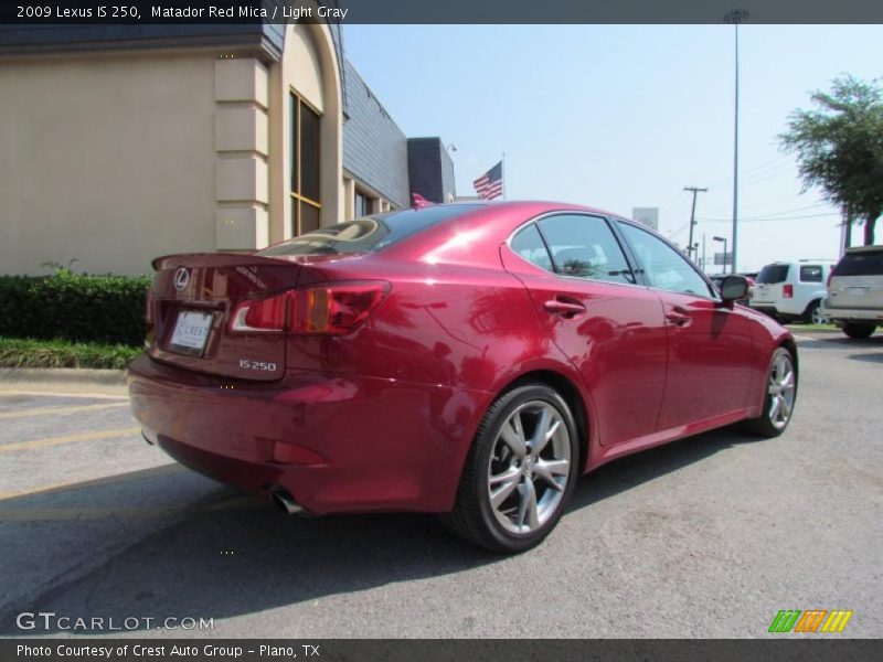 Matador Red Mica / Light Gray 2009 Lexus IS 250