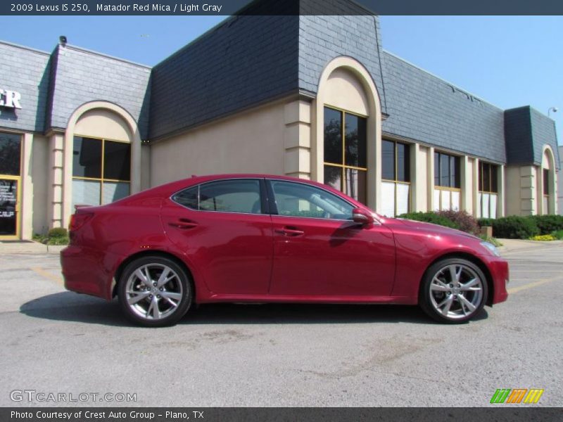 Matador Red Mica / Light Gray 2009 Lexus IS 250