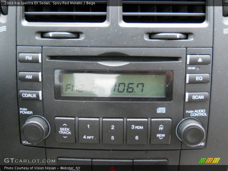 Spicy Red Metallic / Beige 2009 Kia Spectra EX Sedan