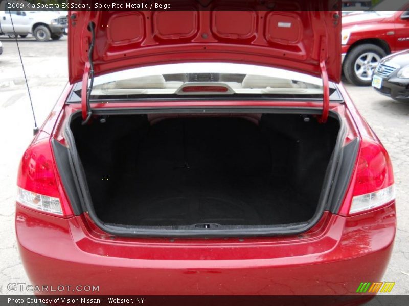 Spicy Red Metallic / Beige 2009 Kia Spectra EX Sedan