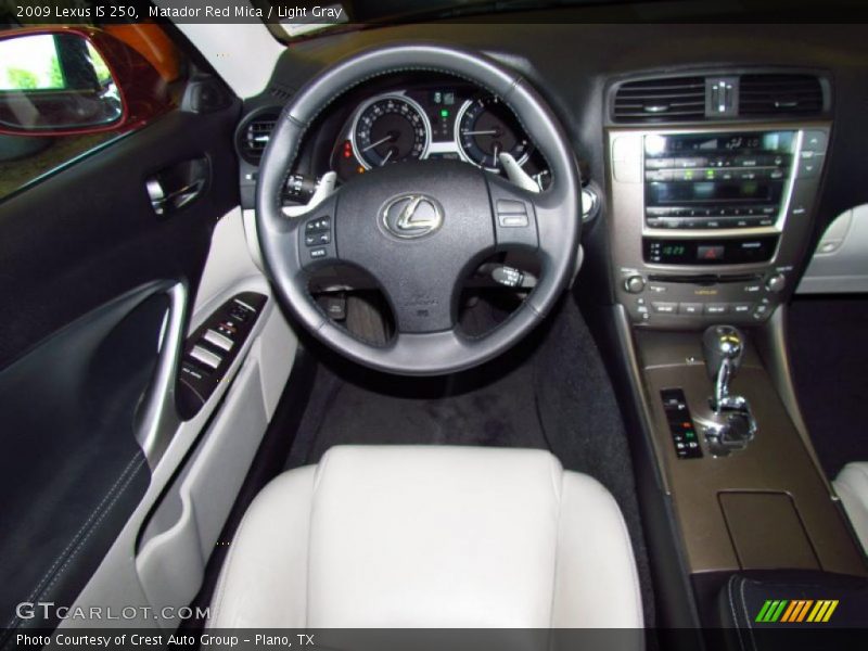 Matador Red Mica / Light Gray 2009 Lexus IS 250