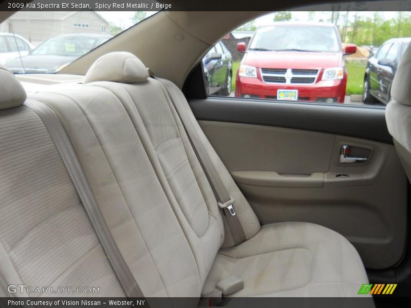 Spicy Red Metallic / Beige 2009 Kia Spectra EX Sedan