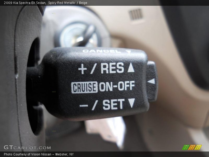Spicy Red Metallic / Beige 2009 Kia Spectra EX Sedan