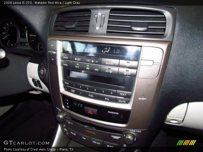 Matador Red Mica / Light Gray 2009 Lexus IS 250