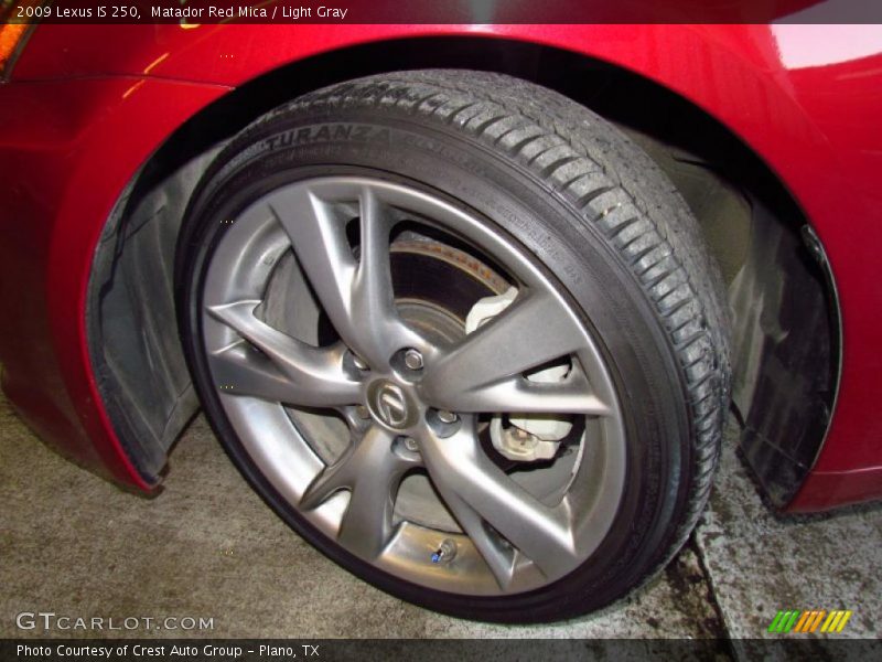 Matador Red Mica / Light Gray 2009 Lexus IS 250
