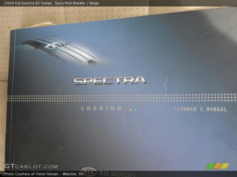 Spicy Red Metallic / Beige 2009 Kia Spectra EX Sedan