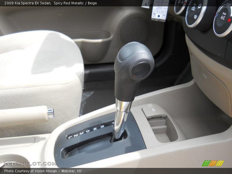 Spicy Red Metallic / Beige 2009 Kia Spectra EX Sedan