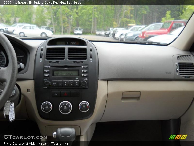 Spicy Red Metallic / Beige 2009 Kia Spectra EX Sedan