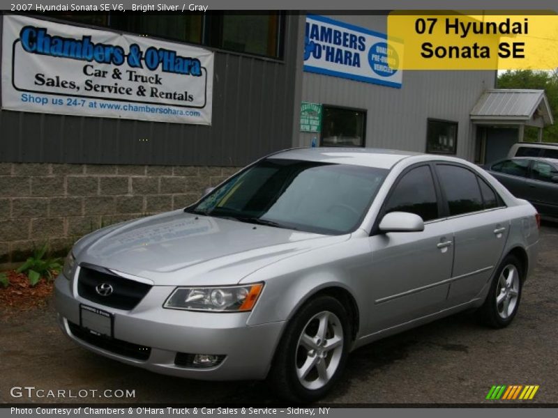 Bright Silver / Gray 2007 Hyundai Sonata SE V6