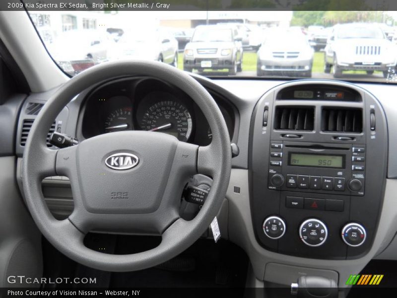 Bright Silver Metallic / Gray 2009 Kia Spectra EX Sedan