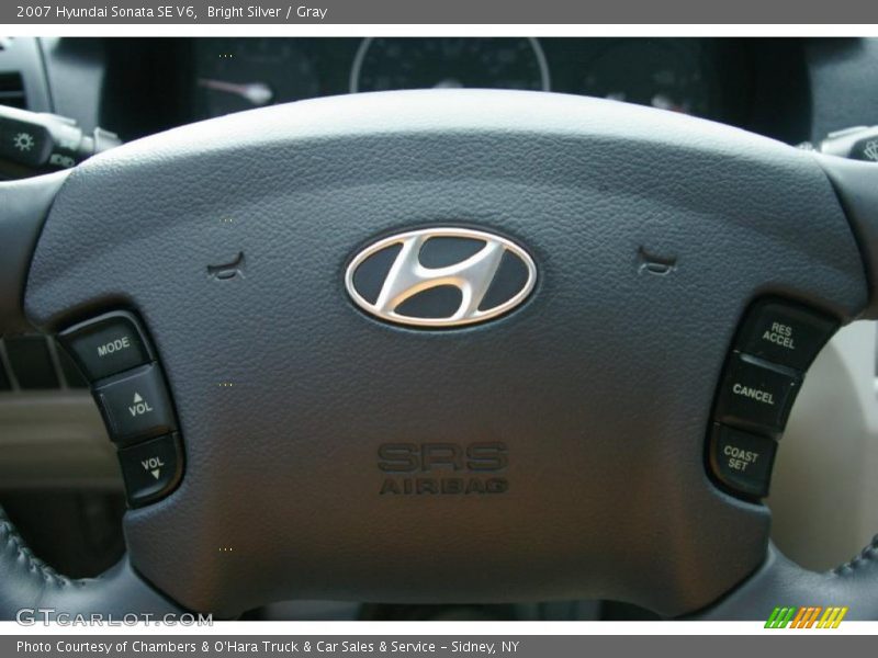 Bright Silver / Gray 2007 Hyundai Sonata SE V6