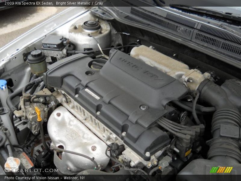 Bright Silver Metallic / Gray 2009 Kia Spectra EX Sedan