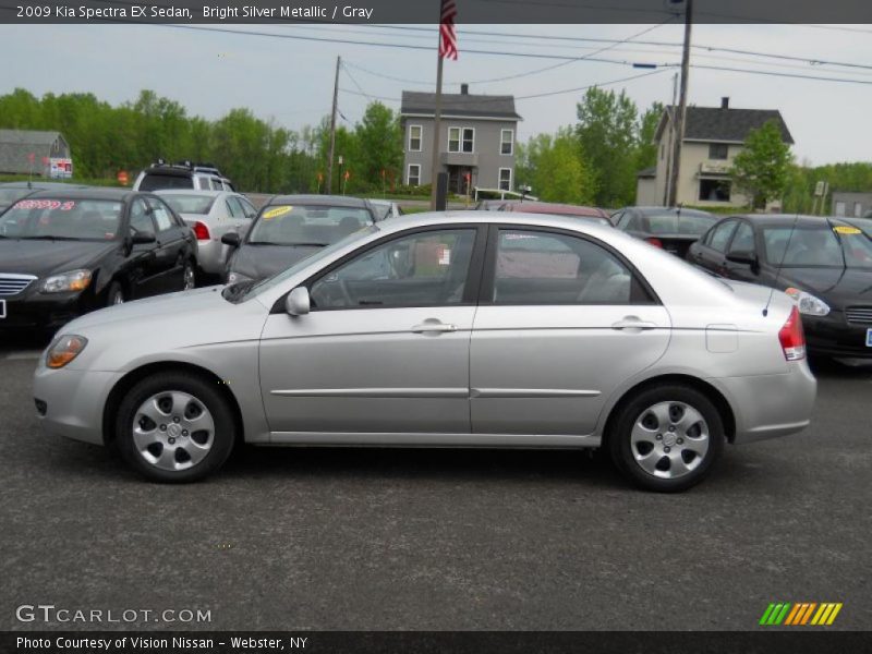 Bright Silver Metallic / Gray 2009 Kia Spectra EX Sedan