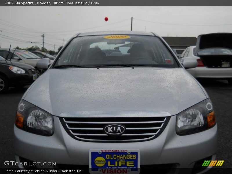 Bright Silver Metallic / Gray 2009 Kia Spectra EX Sedan