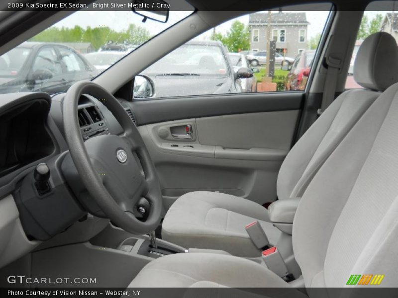 Bright Silver Metallic / Gray 2009 Kia Spectra EX Sedan
