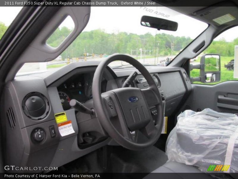  2011 F350 Super Duty XL Regular Cab Chassis Dump Truck Steel Interior