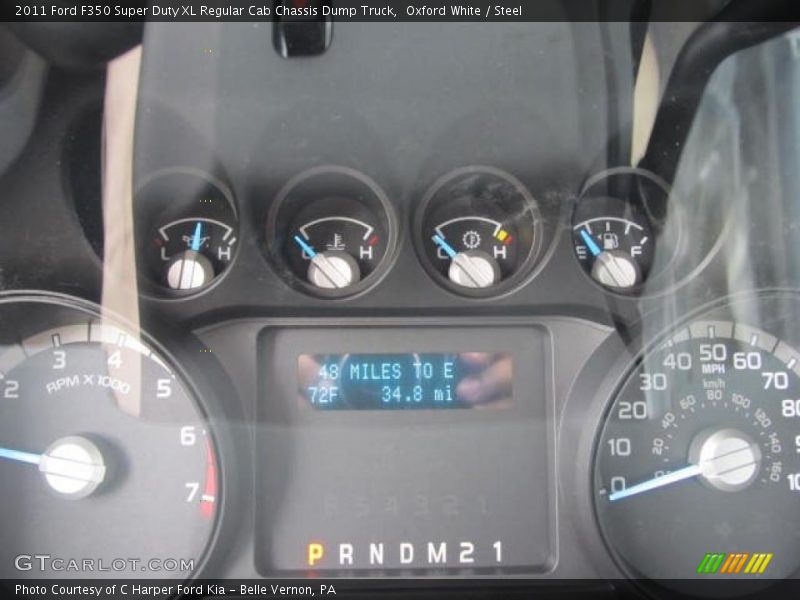  2011 F350 Super Duty XL Regular Cab Chassis Dump Truck XL Regular Cab Chassis Dump Truck Gauges