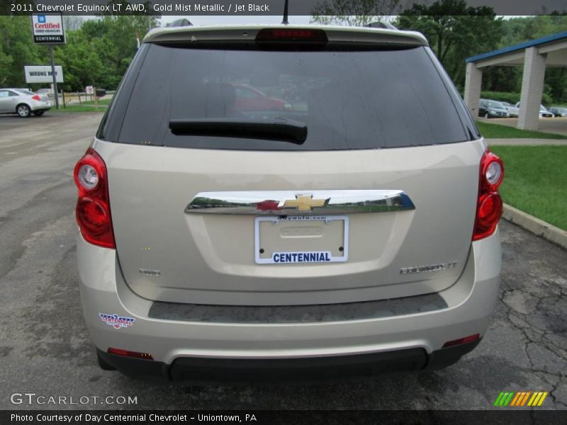 Gold Mist Metallic / Jet Black 2011 Chevrolet Equinox LT AWD