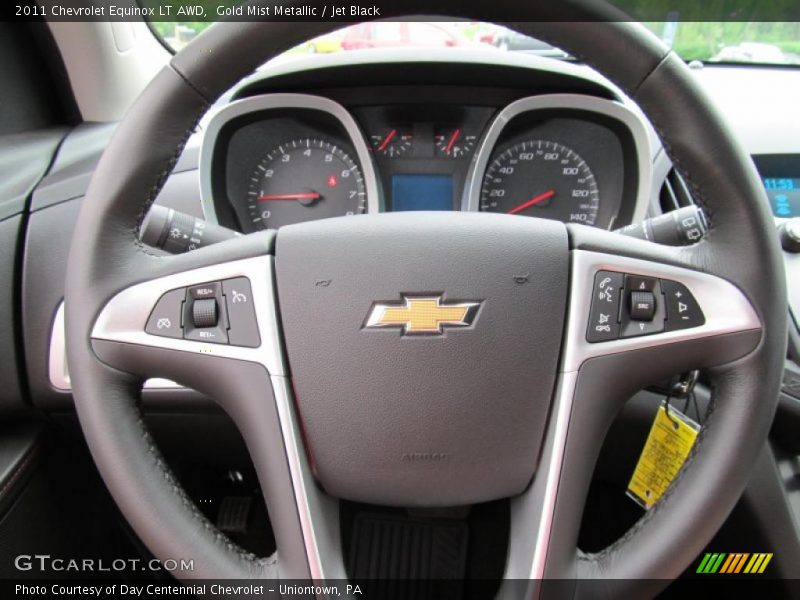 Gold Mist Metallic / Jet Black 2011 Chevrolet Equinox LT AWD