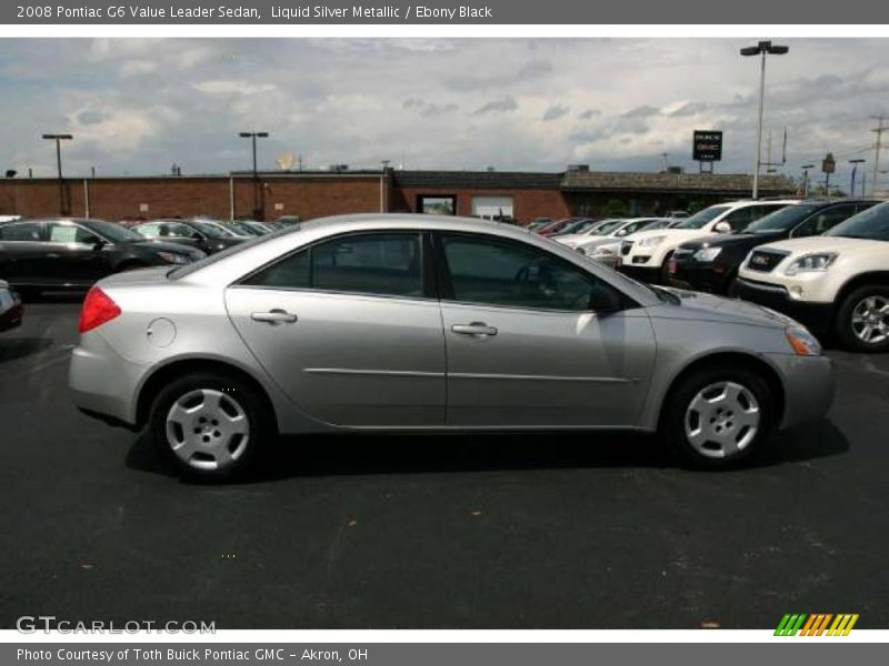 Liquid Silver Metallic / Ebony Black 2008 Pontiac G6 Value Leader Sedan