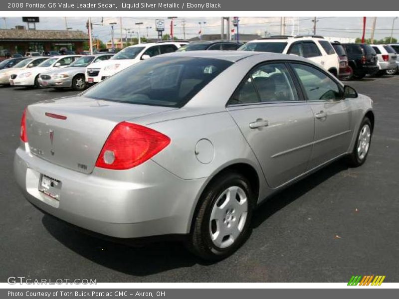 Liquid Silver Metallic / Ebony Black 2008 Pontiac G6 Value Leader Sedan