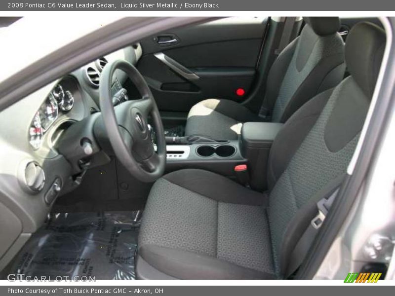 Liquid Silver Metallic / Ebony Black 2008 Pontiac G6 Value Leader Sedan