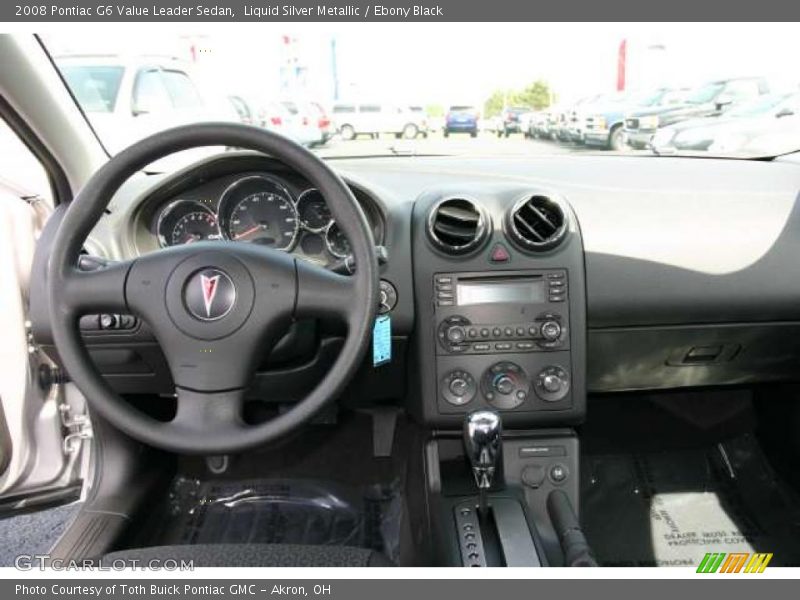 Liquid Silver Metallic / Ebony Black 2008 Pontiac G6 Value Leader Sedan