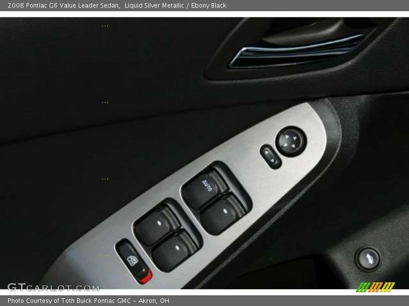 Liquid Silver Metallic / Ebony Black 2008 Pontiac G6 Value Leader Sedan