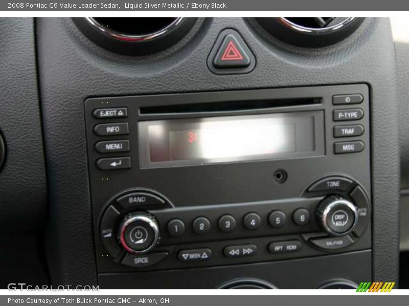 Liquid Silver Metallic / Ebony Black 2008 Pontiac G6 Value Leader Sedan