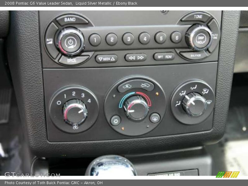 Liquid Silver Metallic / Ebony Black 2008 Pontiac G6 Value Leader Sedan