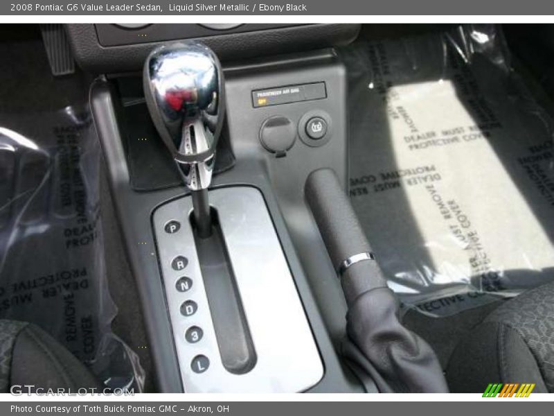 Liquid Silver Metallic / Ebony Black 2008 Pontiac G6 Value Leader Sedan