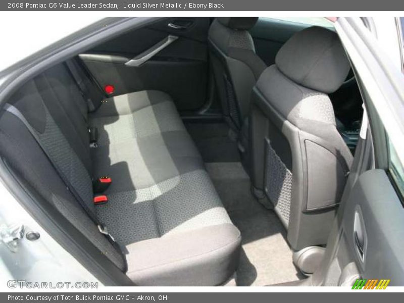 Liquid Silver Metallic / Ebony Black 2008 Pontiac G6 Value Leader Sedan